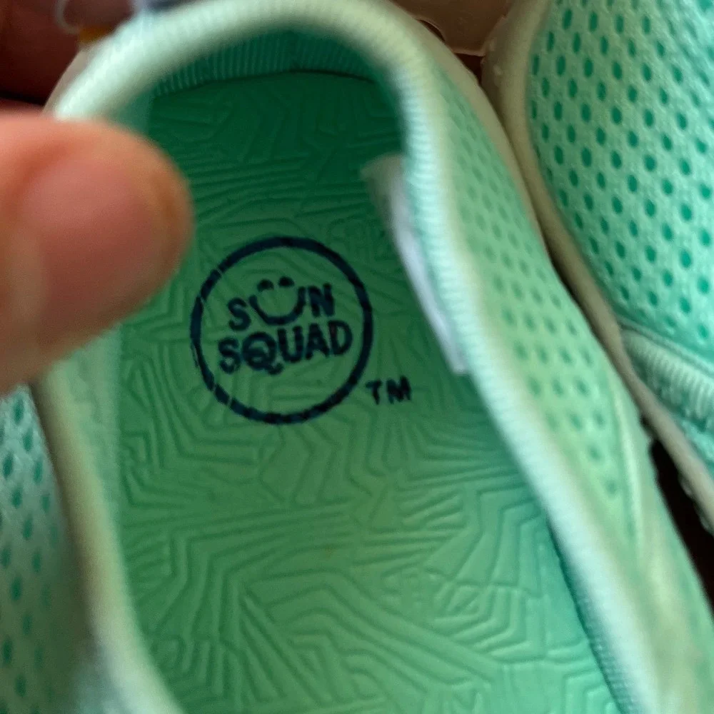 Toddler Kids Sun Squad Aqua‎ Water Shoes M 7/8 Teal Purple Hook and Loop